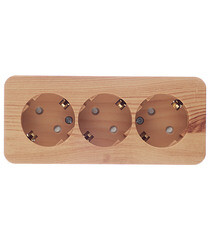 Изображение товара Розетка Systeme Electric Blanca накладная ясень со шторками (BLNRA011315)