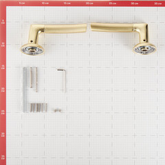 Ручка дверная Corsa Deco Maple круглая розетка золото - фото 3