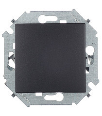 Изображение товара Переключатель Simon 15 одноклавишный встраиваемый графит (1591201-038)