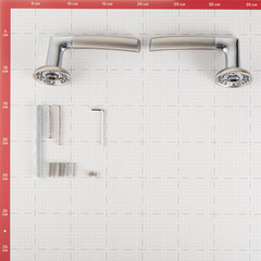 Ручка дверная Corsa Deco Maple круглая розетка матовый никель - фото 4