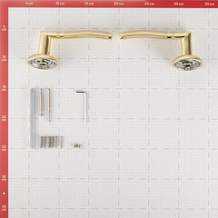 Ручка дверная Corsa Deco Mangrove круглая розетка золото - фото 3