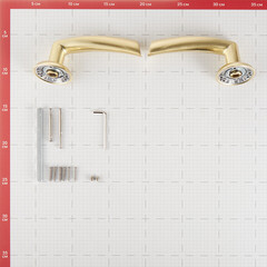 Ручка дверная Corsa Deco Willow круглая розетка золото - фото 3