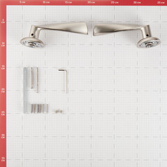 Ручка дверная Corsa Deco Willow круглая розетка матовый никель - фото 4