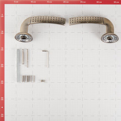 Ручка дверная Corsa Deco Rowan круглая розетка античная бронза - фото 2