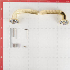 Ручка дверная Corsa Deco Rowan круглая розетка золото - фото 3