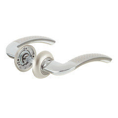 Ручка дверная Corsa Deco Rowan круглая розетка матовый никель - фото 4