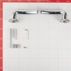 Ручка дверная Corsa Deco Rowan круглая розетка матовый никель - фото 3