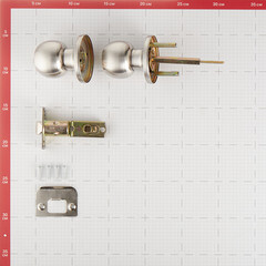 Ручка-защелка Corsa Deco кноб с фиксатором круглая розетка матовый никель (669877) - фото 2