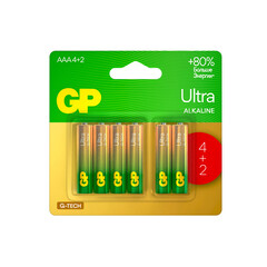Батарейка GP Batteries Ultra Alkaline G-Tech LR03 1,5 В мизинчиковая (6 шт.) (GP 24AUA214/2-2CRSBC6)