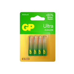Батарейка GP Batteries Ultra Alkaline G-Tech LR03 1,5 В мизинчиковая (4 шт.) (GP 24AUA21-2CRSBC4)