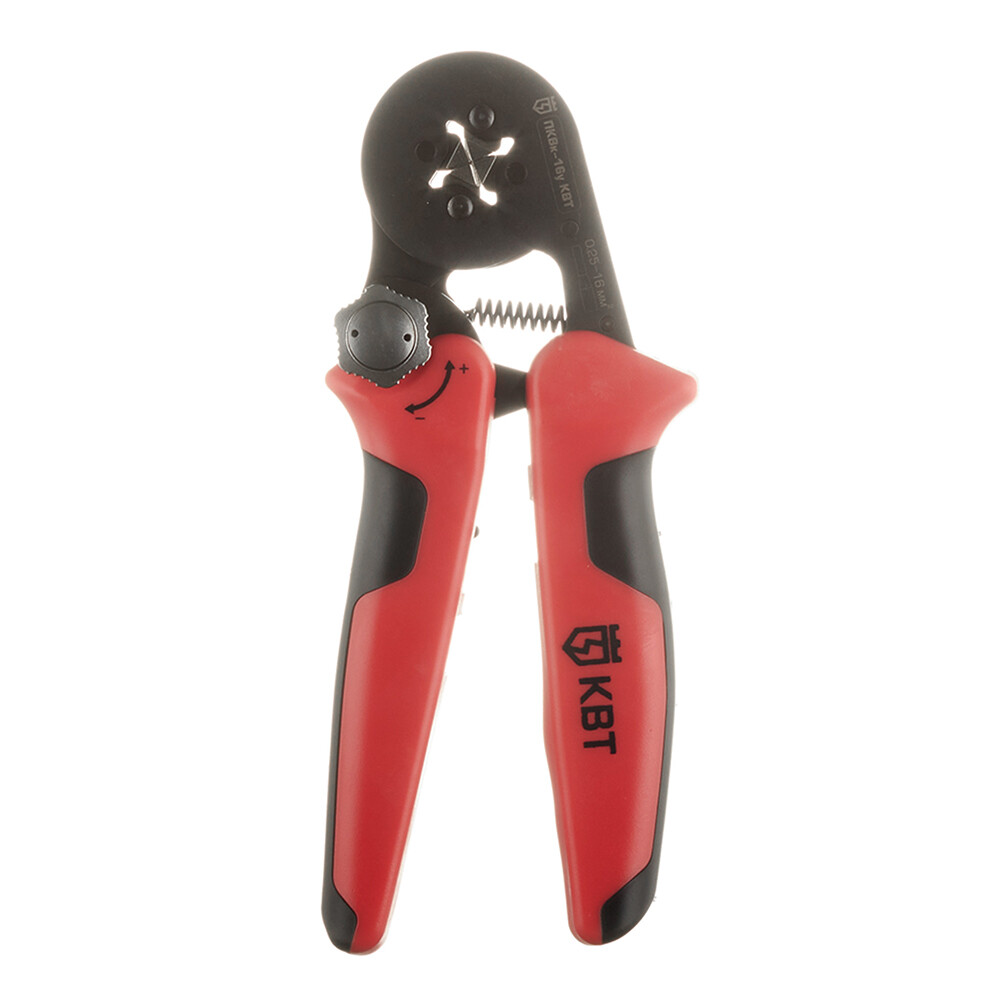 Изображение товара Пресс-клещи КВТ ПКВк-16у для обжима втулочных наконечников 0,25-16 кв.мм