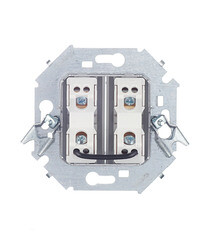 Выключатель Simon 15 двухклавишный встраиваемый алюминий (1591398-033) - фото 2