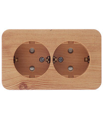 Розетка Systeme Electric Blanca накладная ясень со шторками (BLNRA011215) - фото 1