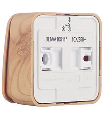 Выключатель Systeme Electric Blanca двухклавишный накладной ясень с подсветкой (BLNVA105115) - фото 2