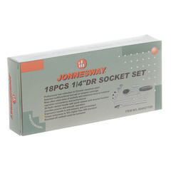 Набор торцевых головок с трещоткой Jonnesway 1/4" (S04H2118S) (18 шт.) - фото 3