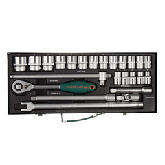 Набор торцевых головок с трещоткой Jonnesway 1/2" (S04H4524S) (24 шт.) - фото 2