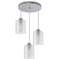 Светильник подвесной Schaffner Inverno E27 180 Вт 9 кв.м хром IP20 (4065-3П)