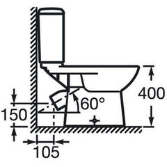 Унитаз-компакт Roca Access с косым выпуском с сиденьем дюропласт микролифт белый (7.34P2.3.900.Y) - фото 9