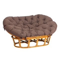 Диван садовый с подушкой из ротанга TetСhair Mamasan пекан орех/коричневый 1690х1020х800 мм (24262)