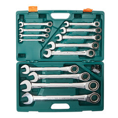 Набор гаечных ключей с трещоткой Jonnesway (W45117S) (17 шт.) - фото 10