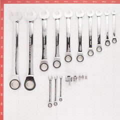 Набор гаечных ключей с трещоткой Jonnesway (W45117S) (17 шт.) - фото 2