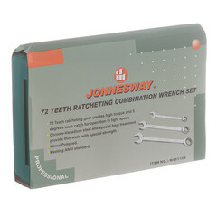 Набор гаечных ключей с трещоткой Jonnesway (W45110S) (10 шт.) - фото 2