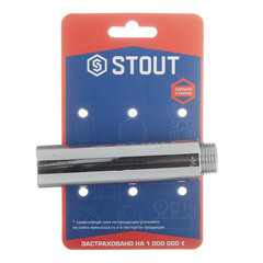 Удлинитель Stout 100 мм 1/2 ВР(г) х 1/2 НР(ш) хром латунный (SFT-0002-012100) - фото 2