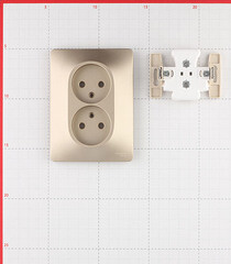 Розетка Systeme Electric Glossa встраиваемая титан (GSL000420) - фото 3
