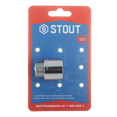 Удлинитель Stout 25 мм 3/4 ВР(г) х 3/4 НР(ш) хром латунный (SFT-0002-003425) - фото 2