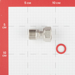 Полусгон Valtec 1/2 ВР(г) х 1/2 НР(ш) с накидной гайкой латунный (VTr.613.N.0404) - фото 4