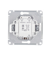 Выключатель Systeme Electric Glossa двухклавишный встраиваемый титан с подсветкой (GSL000453) - фото 3