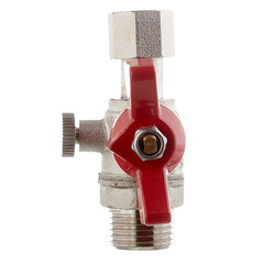 Кран шаровой латунный Valtec 1/2 НР(ш) х 3/8 ВР(г) для подключения манометра проходной бабочка прямой (VT.806.N.0403) - фото 3