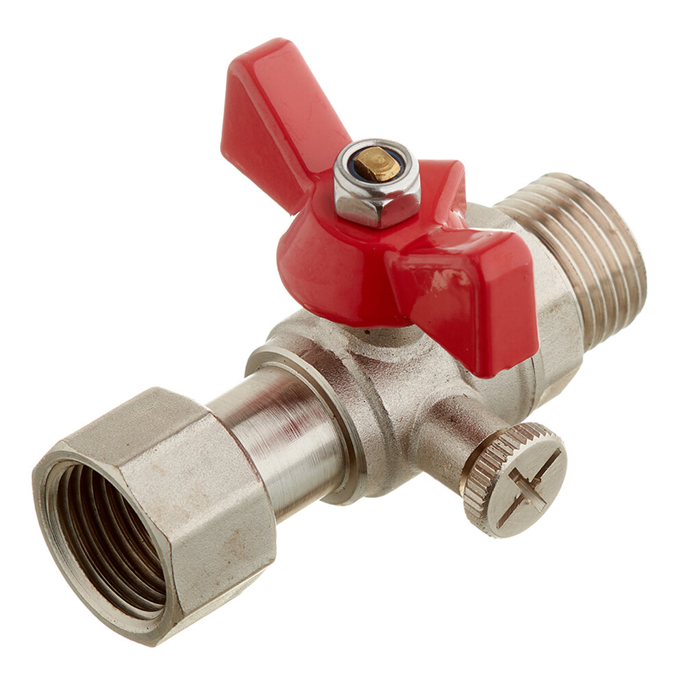 Изображение товара Кран шаровой латунный Valtec 1/2 НР ш х 1/2 ВР для манометра