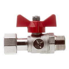 Кран шаровой латунный Valtec 1/2 НР(ш) х 1/2 ВР(г) для подключения манометра проходной бабочка прямой (VT.806.N.0404) - фото 4