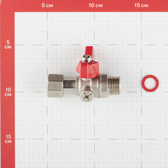 Кран шаровой латунный Valtec 1/2 НР(ш) х 1/2 ВР(г) для подключения манометра проходной бабочка прямой (VT.806.N.0404) - фото 2
