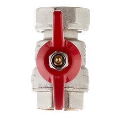 Кран шаровой латунный Valtec 3/4 ВР(г) х 1/2 ВР(г) проходной бабочка с накидной гайкой прямой (VT.241.N.0405) - фото 2