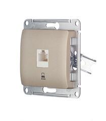 Розетка компьютерная Systeme Electric Glossa встраиваемая титан RJ45 (GSL000481K) - фото 4