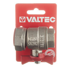 Кран шаровой латунный Valtec 3/4 ВР(г) х 1 ВР(г) проходной бабочка с накидной гайкой прямой (VT.241.N.0506) - фото 3