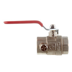 Кран шаровой латунный Valtec Base 1 ВР(г) х 1 ВР(г) проходной ручка с дренажом и воздухоотводчиком прямой (VT.245.N.06) - фото 2