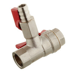 Кран шаровой латунный Valtec 1/2 ВР(г) х 1/2 ВР(г) проходной бабочка с обратным клапаном (VT.248.N.04) - фото 5