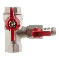 Кран шаровой латунный Valtec 1/2 ВР(г) х 1/2 ВР(г) проходной бабочка с обратным клапаном (VT.248.N.04) - фото 4