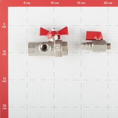 Кран шаровой латунный Valtec 1/2 ВР(г) х 1/2 ВР(г) проходной бабочка с обратным клапаном (VT.248.N.04) - фото 3