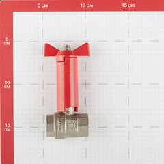 Кран шаровой латунный Valtec 1/2 ВР(г) х 1/2 ВР(г) проходной бабочка с удлиненным штоком прямой (VT.250.N.04) - фото 3