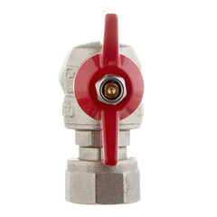 Кран шаровой латунный Valtec Base 1/2 ВР(г) х 1/2 ВР(г) бабочка с накидной гайкой угловой (VT.266.N.0404) - фото 3