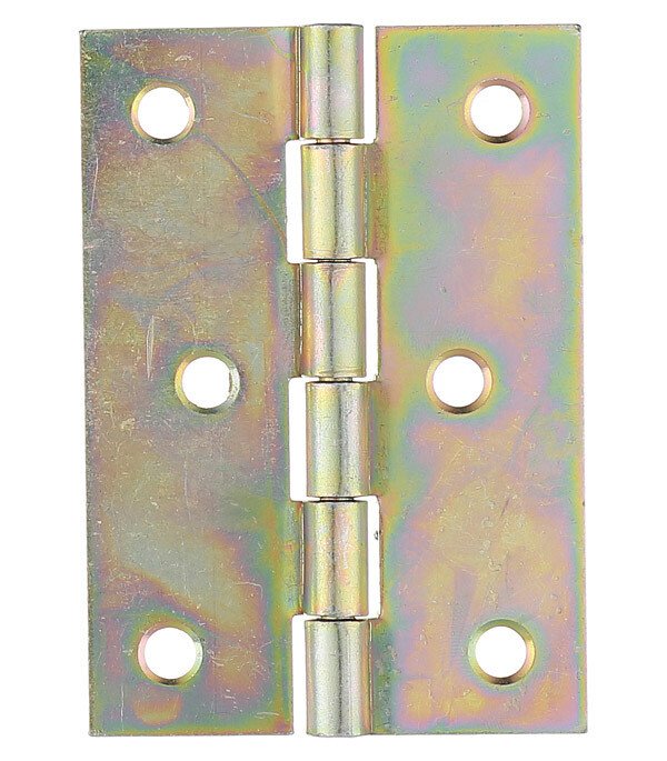 Изображение товара Петля 8019 карточная универсальная неразъемная 80х56 мм цинк желтый