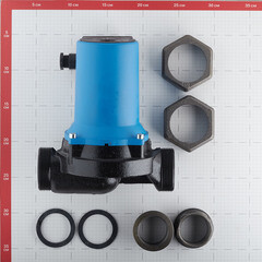 Циркуляционный насос для систем отопления Stout 32/80-180 DN32 подъем 7,1 м 180 мм с гайками (SPC-0010-3280180) - фото 3