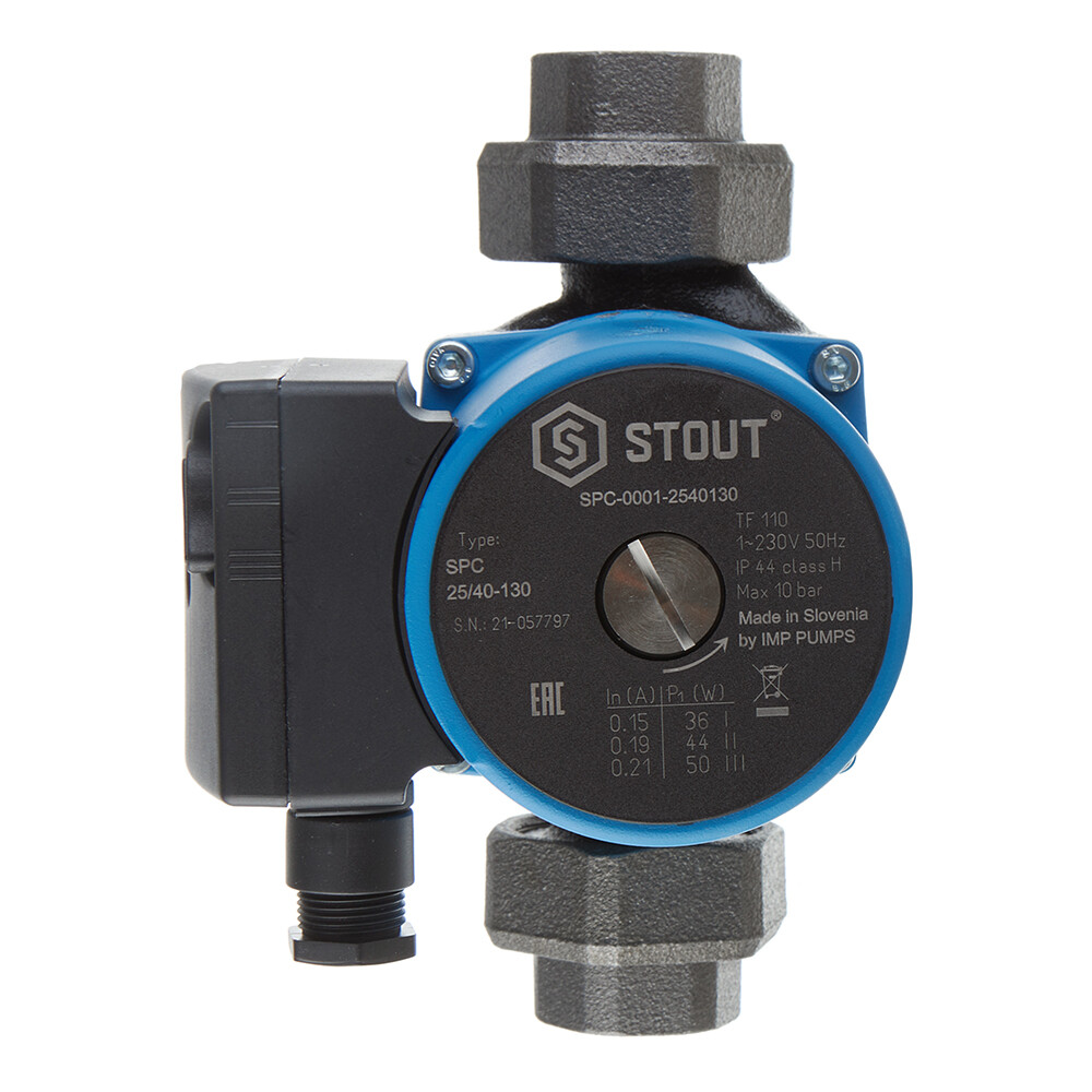 Изображение товара Циркуляционный насос Stout 25/40-130 DN25 для систем отопления, ГВС и кондиционирования