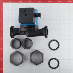 Циркуляционный насос для систем отопления Stout 32/40-180 DN32 подъем 4 м 180 мм с гайками (SPC-0010-3240180) - фото 3