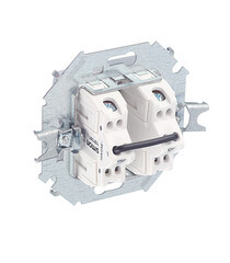 Переключатель Simon 15 двухклавишный встраиваемый алюминий (1591397-033) - фото 5