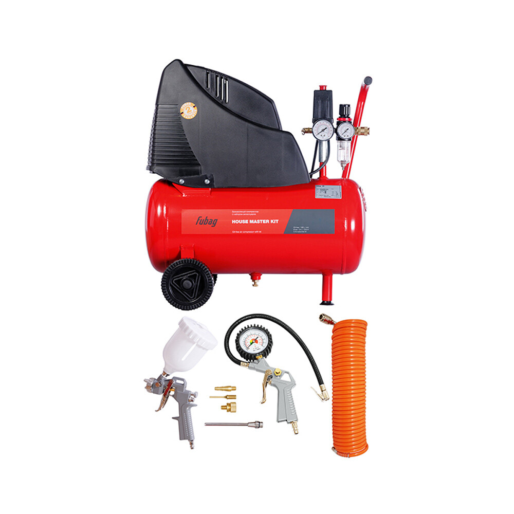 Изображение товара Компрессор Fubag HOUSE MASTER KIT Безмасляный 1,1 кВт 24 л